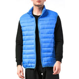 Alpine Swiss Clark Mens Puffer Vest Down Alternative Water Resistant Packable – Blue