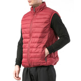 Alpine Swiss Clark Mens Puffer Vest Down Alternative Water Resistant Packable – Red