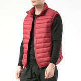 Alpine Swiss Clark Mens Puffer Vest Down Alternative Water Resistant Packable – Red