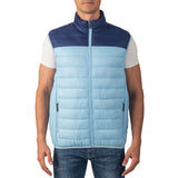 Alpine Swiss Clark Mens Puffer Vest Down Alternative Water Resistant Packable – Sky Blue Navy
