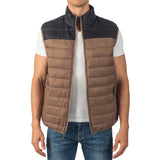Alpine Swiss Clark Mens Puffer Vest Down Alternative Water Resistant Packable – Taupe Black