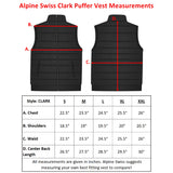 Alpine Swiss Clark Mens Puffer Vest Down Alternative Water Resistant Packable – Taupe Black