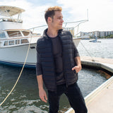 Alpine Swiss Clark Mens Puffer Vest Down Alternative Water Resistant Packable – Gray