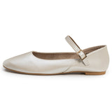 Alpine Swiss Cleo Women’s Mary Jane Ballet Flats Stylish Comfy Round Toe Dress Shoes – Pearl