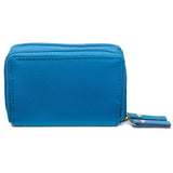 Alpine Swiss Womens Accordion Organizer Wallet Leather Credit Card Case ID – Indigo