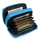 Alpine Swiss Womens Accordion Organizer Wallet Leather Credit Card Case ID – Indigo