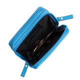 Alpine Swiss Womens Accordion Organizer Wallet Leather Credit Card Case ID – Indigo