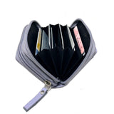 Alpine Swiss Womens Accordion Organizer Wallet Leather Credit Card Case ID – Lilac