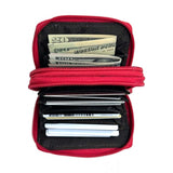 Alpine Swiss Womens Accordion Organizer Wallet Leather Credit Card Case ID – Red