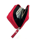Alpine Swiss Womens Accordion Organizer Wallet Leather Credit Card Case ID – Red