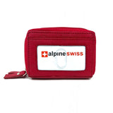 Alpine Swiss Womens Accordion Organizer Wallet Leather Credit Card Case ID – Red
