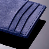 Alpine Swiss Mens Money Clip Thin Front Pocket Wallet Genuine Leather Card Case – Crosshatch Blue