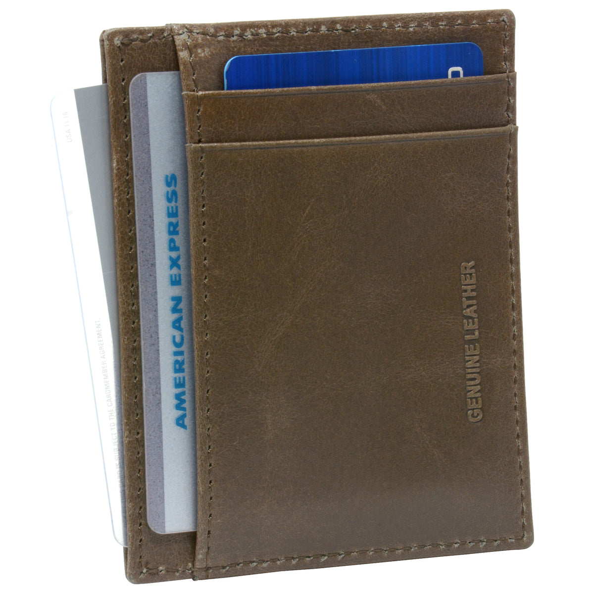 Alpine Swiss Double Diamond Mens RFID Money Clip Minimalist Front Pocket Wallet – Gray