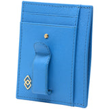 Alpine Swiss Double Diamond Mens RFID Money Clip Minimalist Front Pocket Wallet – Crosshatch Aqua