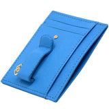 Alpine Swiss Double Diamond Mens RFID Money Clip Minimalist Front Pocket Wallet – Crosshatch Aqua