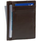 Alpine Swiss Double Diamond Mens RFID Money Clip Minimalist Front Pocket Wallet – Cordoba Brown
