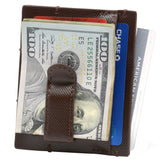 Alpine Swiss Double Diamond Mens RFID Money Clip Minimalist Front Pocket Wallet – Cordoba Brown