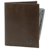 Alpine Swiss Men RFID Leather Wallet Slim Front Pocket Wallet Business Card Case – Brownstone