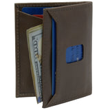 Alpine Swiss Men RFID Leather Wallet Slim Front Pocket Wallet Business Card Case – Brownstone