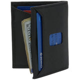 Alpine Swiss Men RFID Leather Wallet Slim Front Pocket Wallet Business Card Case – Crosshatch Black