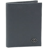 Alpine Swiss Men RFID Leather Wallet Slim Front Pocket Wallet Business Card Case – Crosshatch Gray