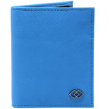 Alpine Swiss Men RFID Leather Wallet Slim Front Pocket Wallet Business Card Case – Crosshatch Aqua