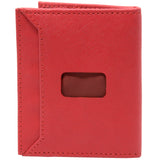Alpine Swiss Men RFID Leather Wallet Slim Front Pocket Wallet Business Card Case – Crosshatch Red