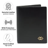 Alpine Swiss Men RFID Leather Wallet Slim Front Pocket Wallet Business Card Case – Cordoba Black