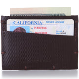 Alpine Swiss Double Diamond RFID Thin Card Case Leather Front Pocket Wallet – Cordoba Brown