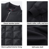 Alpine Swiss Damon Mens Bomber Jacket – Black