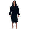 Alpine Swiss Dane Mens Hooded Bathrobe Cotton Terry Cloth Luxury Hotel Spa Robe – Black