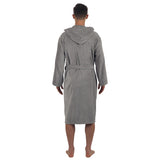 Alpine Swiss Dane Mens Hooded Bathrobe Cotton Terry Cloth Luxury Hotel Spa Robe – Gray