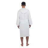 Alpine Swiss Dane Mens Hooded Bathrobe Cotton Terry Cloth Luxury Hotel Spa Robe – White