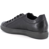 Alpine Swiss Dante Mens Leather Sneakers Made in Italy Low Top Minimalist Shoes – Black