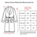 Alpine Swiss Mens Luxury Waffle Knit Cotton Bathrobe Shawl Collar Hotel Spa Robe – White
