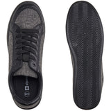 Alpine Swiss David Mens Fashion Sneakers Lace Up Low Top Retro Tennis Shoes – Black Plaid