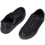 Alpine Swiss David Mens Fashion Sneakers Lace Up Low Top Retro Tennis Shoes – Black