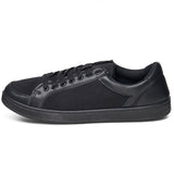 Alpine Swiss David Mens Fashion Sneakers Lace Up Low Top Retro Tennis Shoes – Black