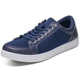 Alpine Swiss David Mens Fashion Sneakers Lace Up Low Top Retro Tennis Shoes – Blue