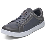 Alpine Swiss David Mens Fashion Sneakers Lace Up Low Top Retro Tennis Shoes – Gray