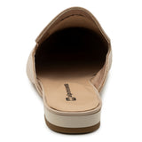 Alpine Swiss Diane Womens Leather Mules Pointed Toe Slip On Flats Comfort Loafer – Cream Leather