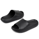 Alpine Swiss Edgar Men's Cloud Slides Ultra-Comfortable Arch Support Pillow Slippers – Black