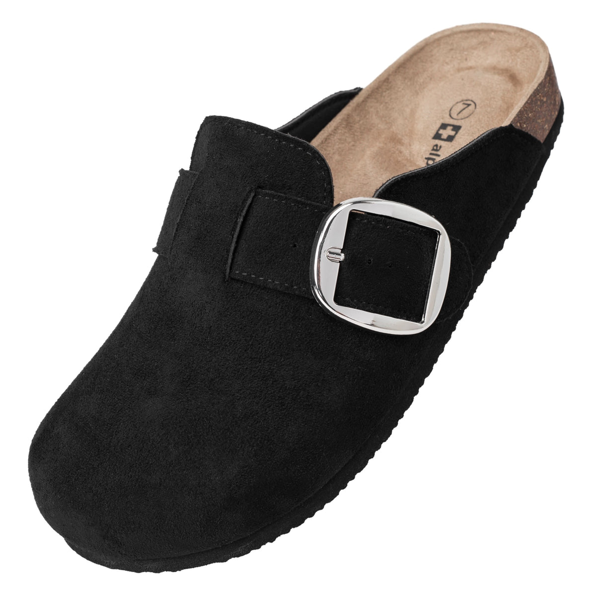 Alpine Swiss Edith Womens Clog Slip On Shoes – Black