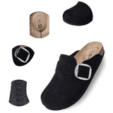 Alpine Swiss Edith Womens Clog Slip On Shoes – Black