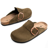 Alpine Swiss Edith Womens Clog Slip On Shoes – Olive