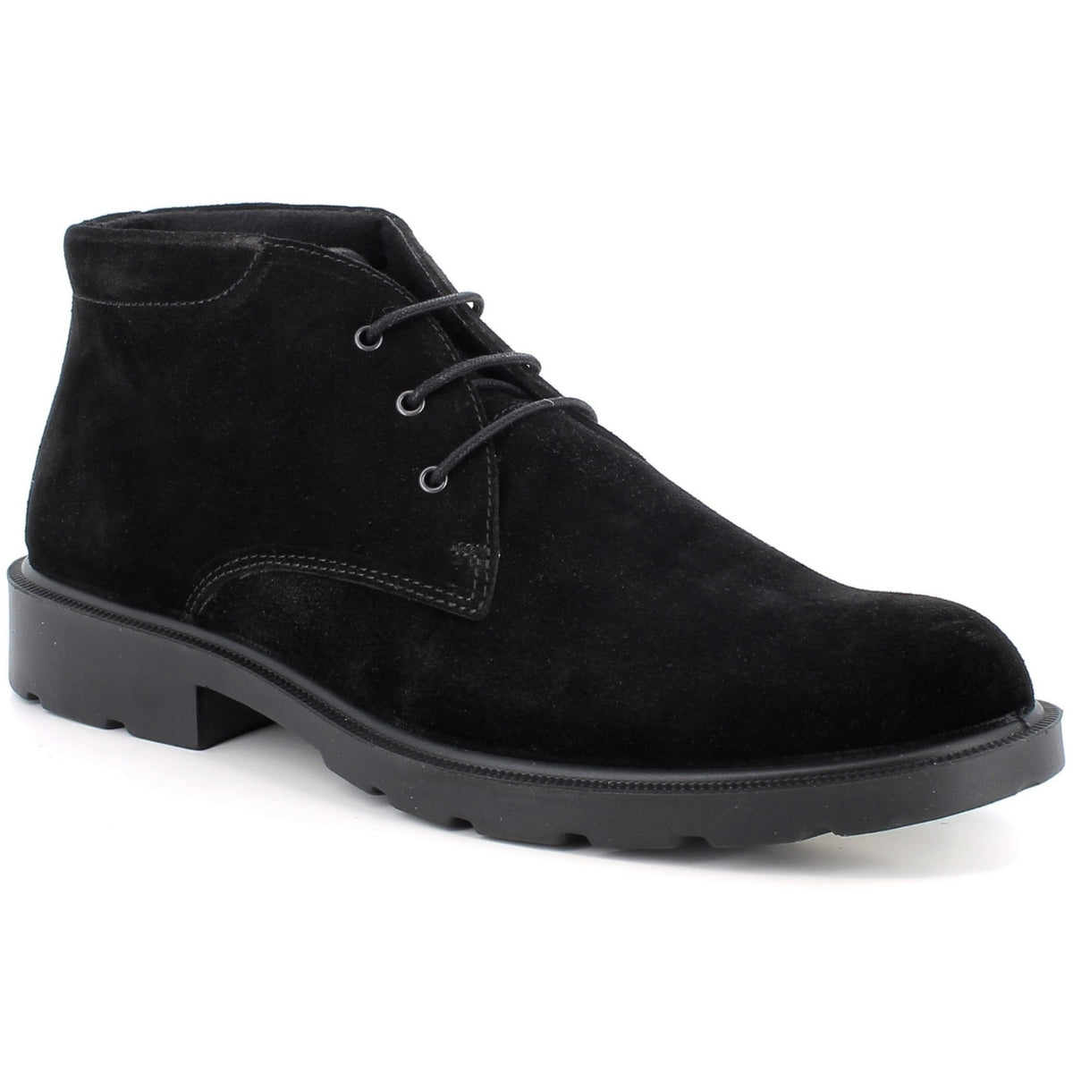 Alpine Swiss Elio Mens Suede Chukka Boots Waterproof Italian Desert Ankle Boots – Black