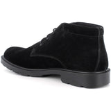 Alpine Swiss Elio Mens Suede Chukka Boots Waterproof Italian Desert Ankle Boots – Black