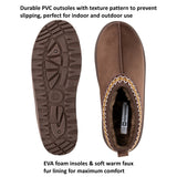 Alpine Swiss Emily Womens Platform Slippers Fluffy Warm Slip On Short Ankle Boot – Brown