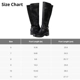 Alpine Swiss Erica Womens Knee High Riding Boots Stretch Calf Round Toe Boots – Black