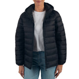 Alpine Swiss Eva Women’s Hooded Puffer Jacket – Black